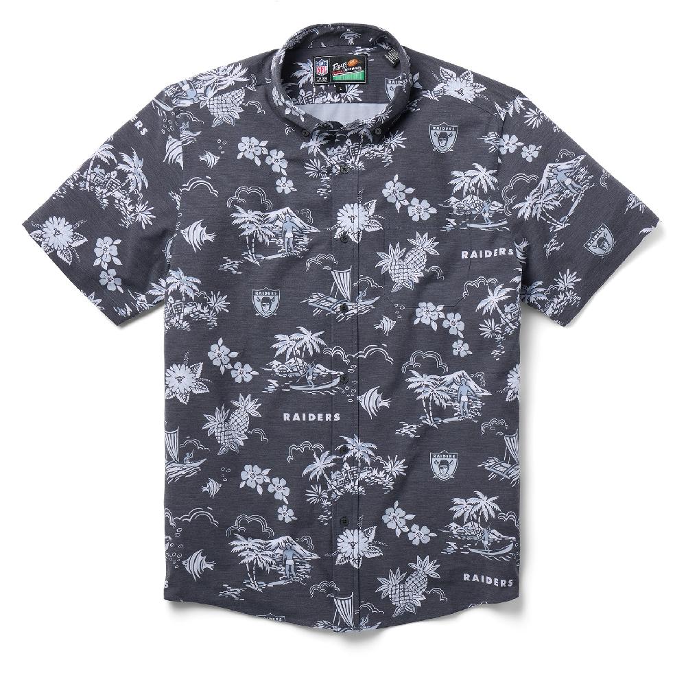 reyn spooner RAIDERS THROWBACK PERFORMANCE BUTTON FRONT