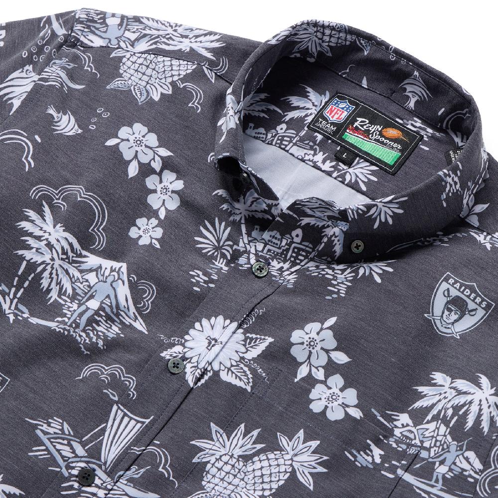 Reyn Spooner RAIDERS THROWBACK PERFORMANCE BUTTON FRONT