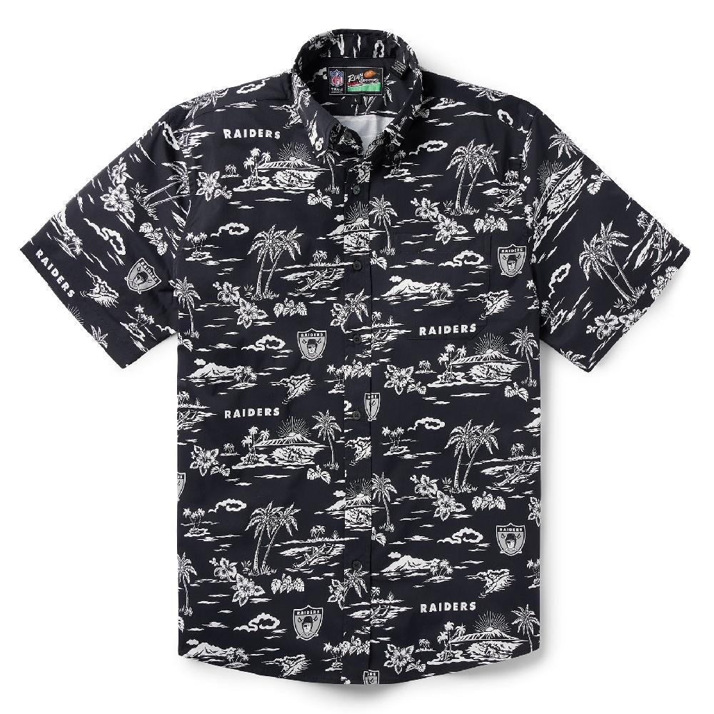 reyn spooner RAIDERS THROWBACK PERFORMANCE BUTTON FRONT