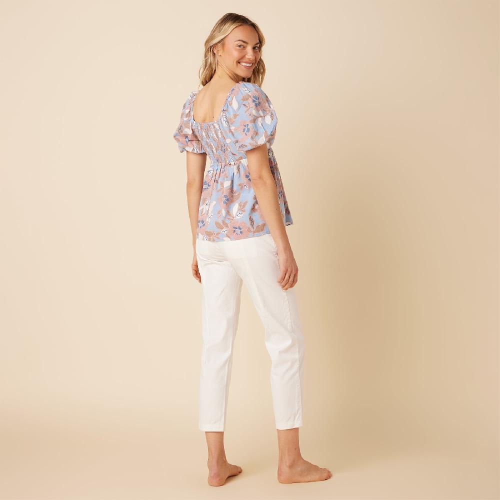 Reyn Spooner ALAMANDA PUFFED SLEEVE BLOUSE