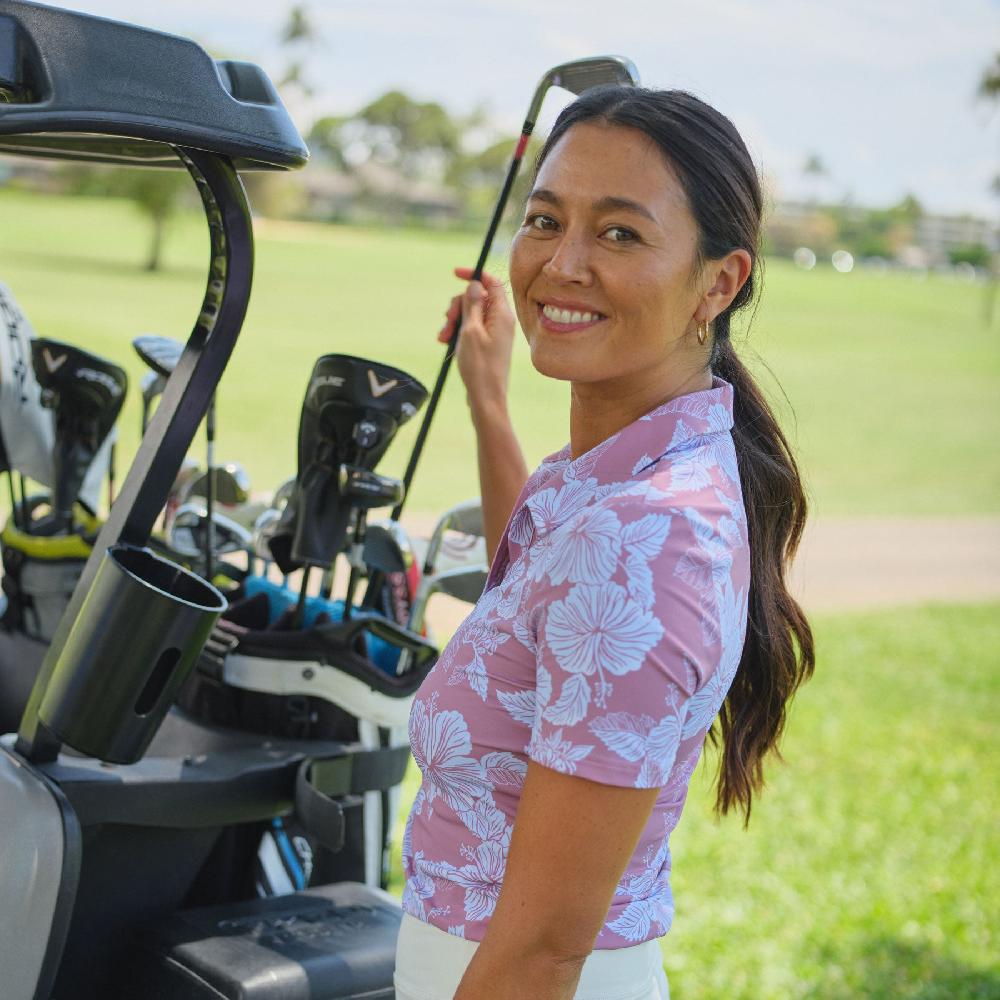 Reyn Spooner ALOHA BISCUS MCKENNA PERFORMANCE POLO