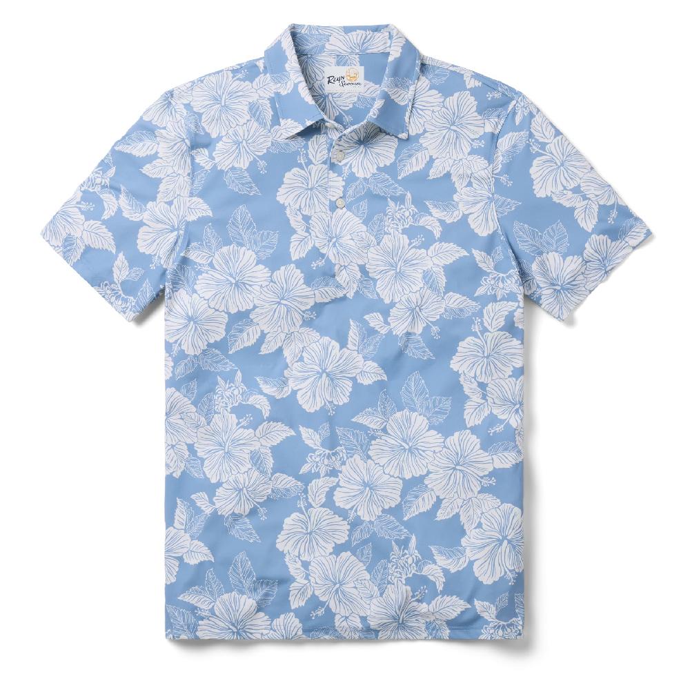 reyn spooner ALOHA BISCUS PERFORMANCE POLO