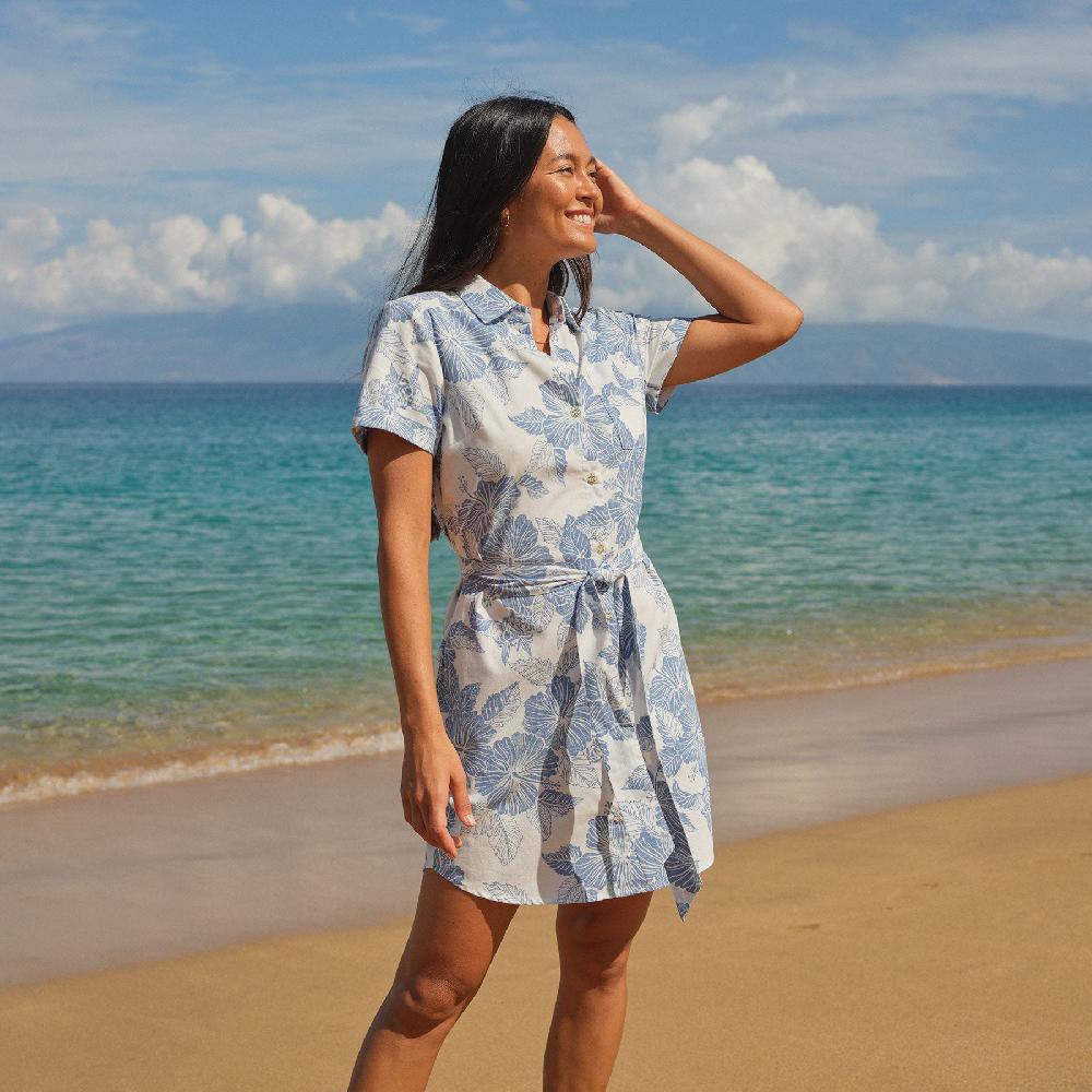 reyn spooner ALOHA BISCUS VIOLET DRESS
