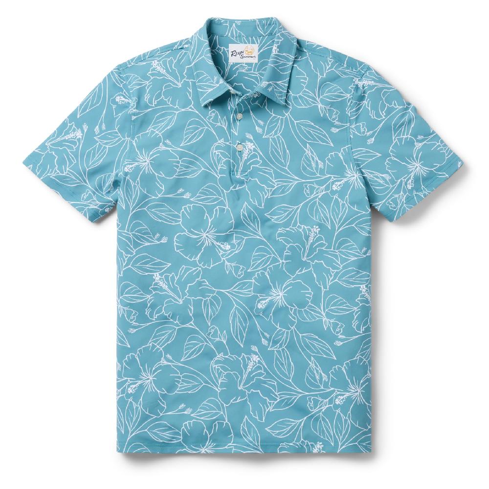 Reyn Spooner BIG BLOOMS PERFORMANCE POLO