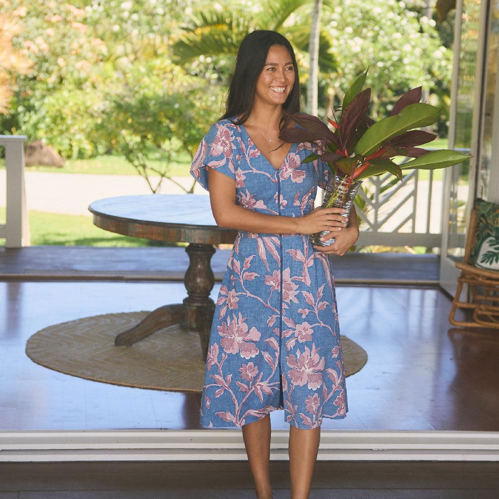 Reyn Spooner FLORAL VINE SOPHIA DRESS