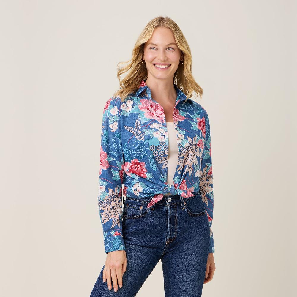 reyn spooner MOONLIGHT GARDEN ASTRID TOP