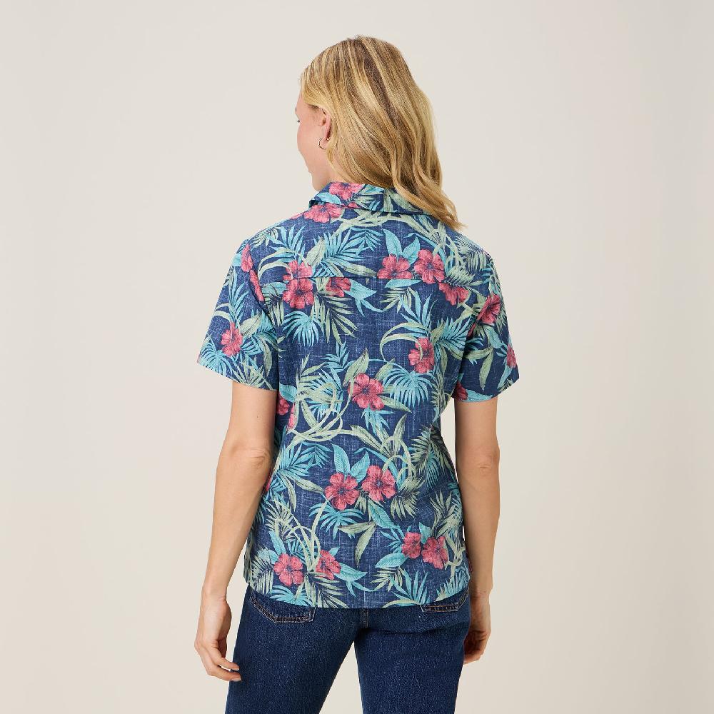 Reyn Spooner PALM FLORAL ABBY TOP