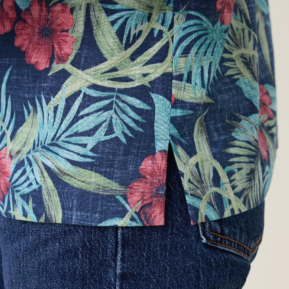 Reyn Spooner PALM FLORAL ABBY TOP