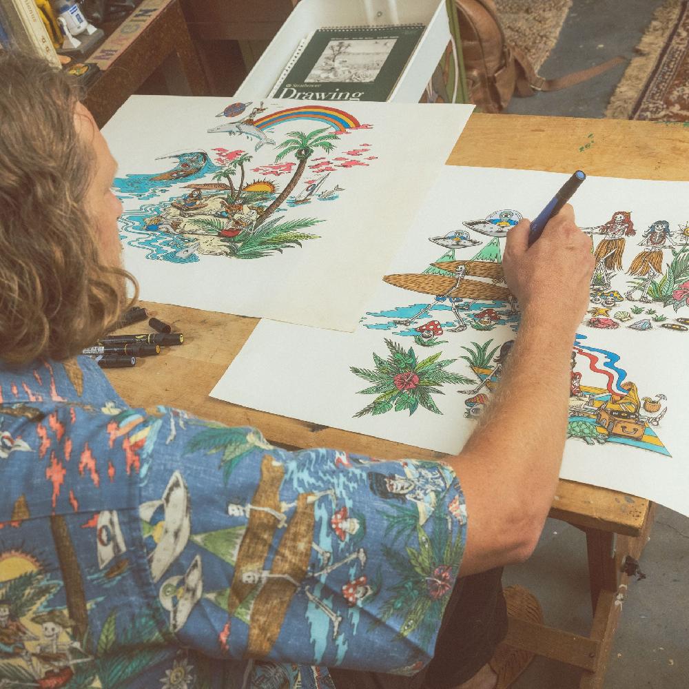 Reyn Spooner SLOWTIDE GRATEFUL DEAD "FAR OUT" TOWEL