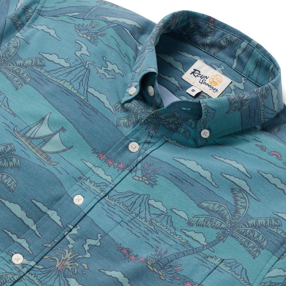 Reyn Spooner VOLCANO PALMS PERFORMANCE ALOHA SHIRT