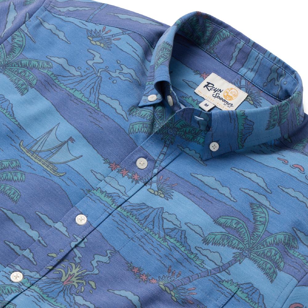 Reyn Spooner VOLCANO PALMS PERFORMANCE ALOHA SHIRT