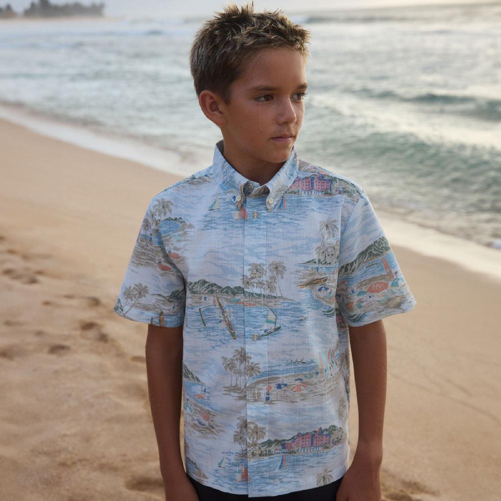 Reyn Spooner WAIKIKI NOSTALGIA YOUTH SHIRT