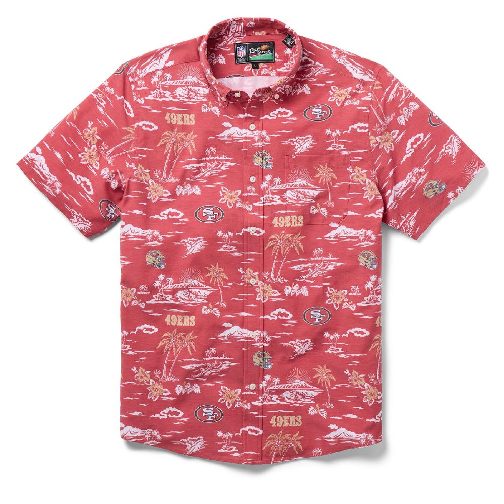 Reyn Spooner SAN FRANCISCO 49ERS GAME DAY PERFORMANCE BUTTON FRONT