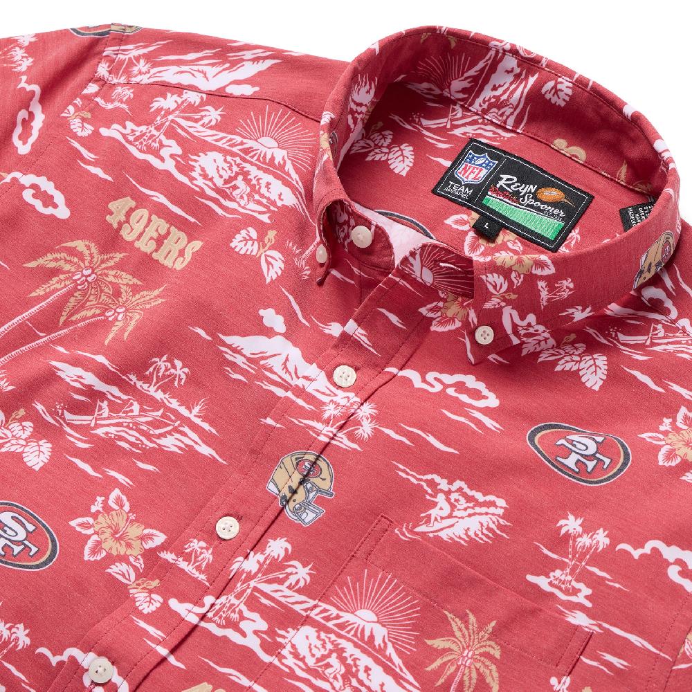 Reyn Spooner SAN FRANCISCO 49ERS GAME DAY PERFORMANCE BUTTON FRONT