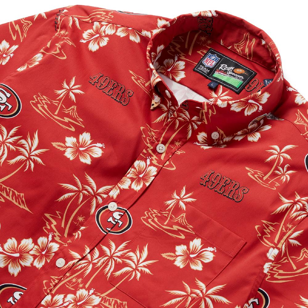 Reyn Spooner SAN FRANCISCO 49ERS KEKAI PERFORMANCE BUTTON FRONT