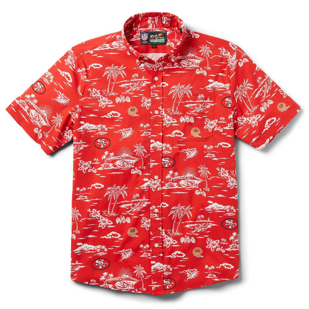 Reyn Spooner SAN FRANCISCO 49ERS THROWBACK PERFORMANCE BUTTON FRONT