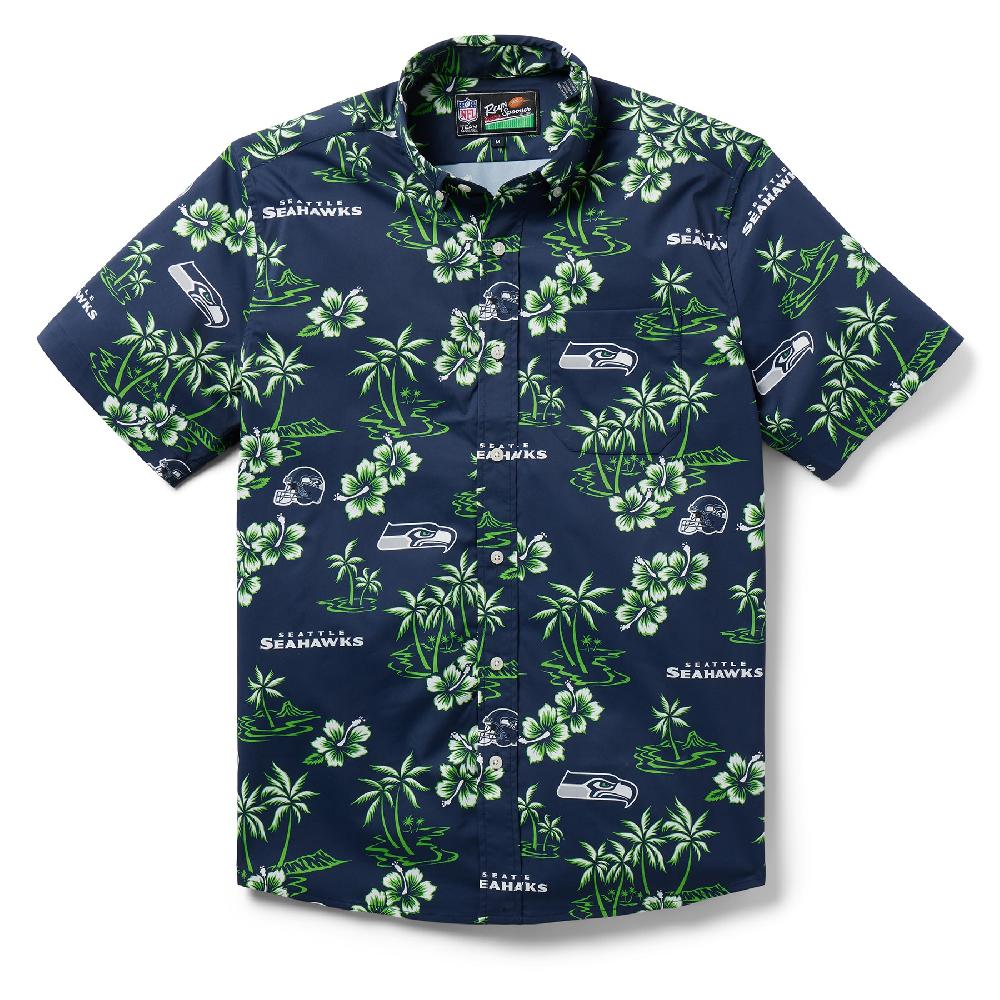 Reyn Spooner SEATTLE SEAHAWKS KEKAI PERFORMANCE BUTTON FRONT