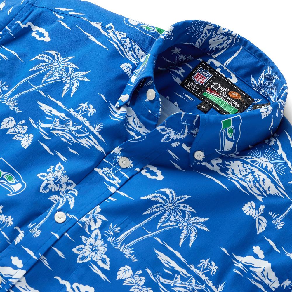 Reyn Spooner SEATTLE SEAHAWKS THROWBACK PERFORMANCE BUTTON FRONT