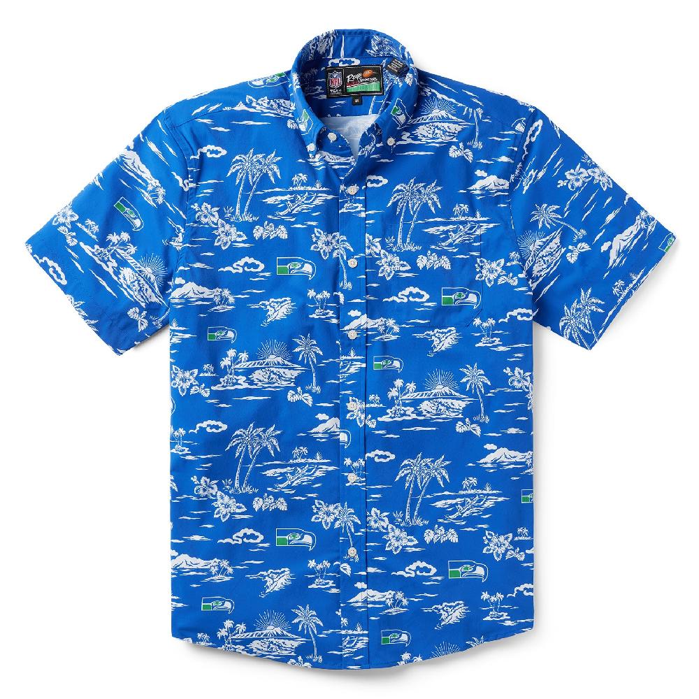 Reyn Spooner SEATTLE SEAHAWKS THROWBACK PERFORMANCE BUTTON FRONT