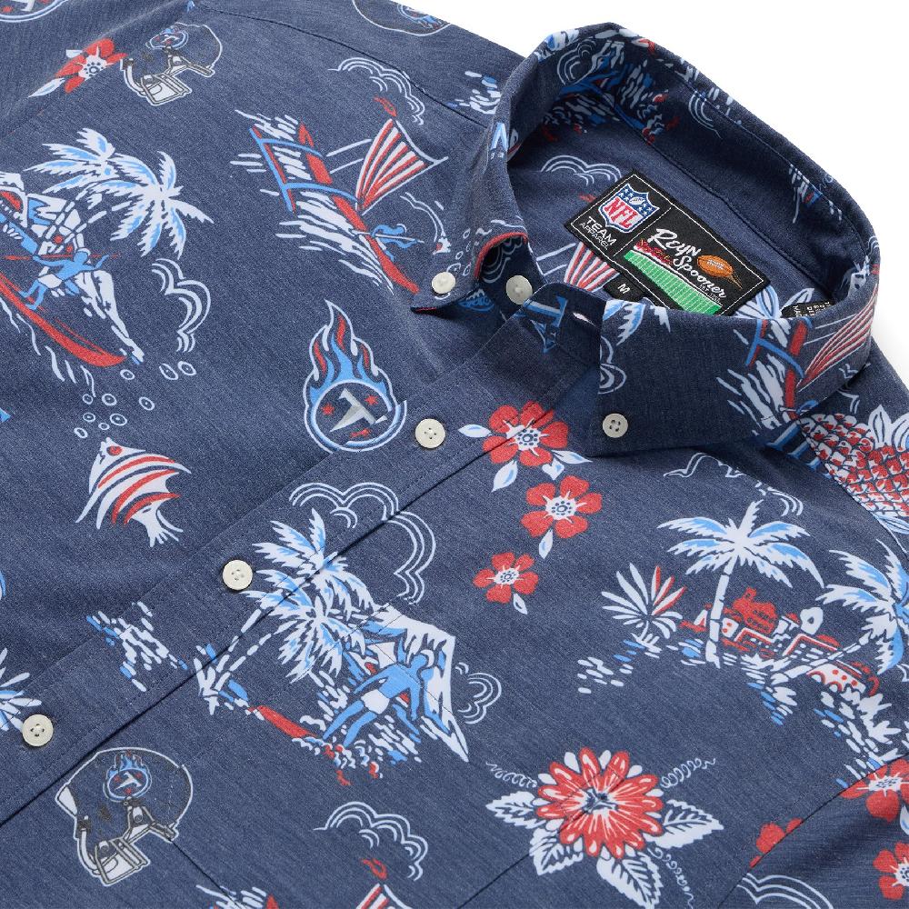 Reyn Spooner TENNESSEE TITANS KEKAI PERFORMANCE BUTTON FRONT