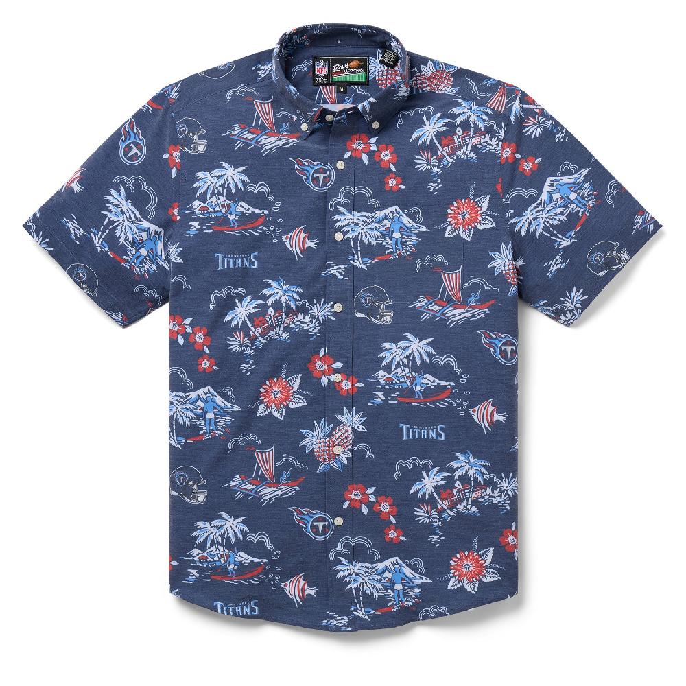 Reyn Spooner TENNESSEE TITANS KEKAI PERFORMANCE BUTTON FRONT