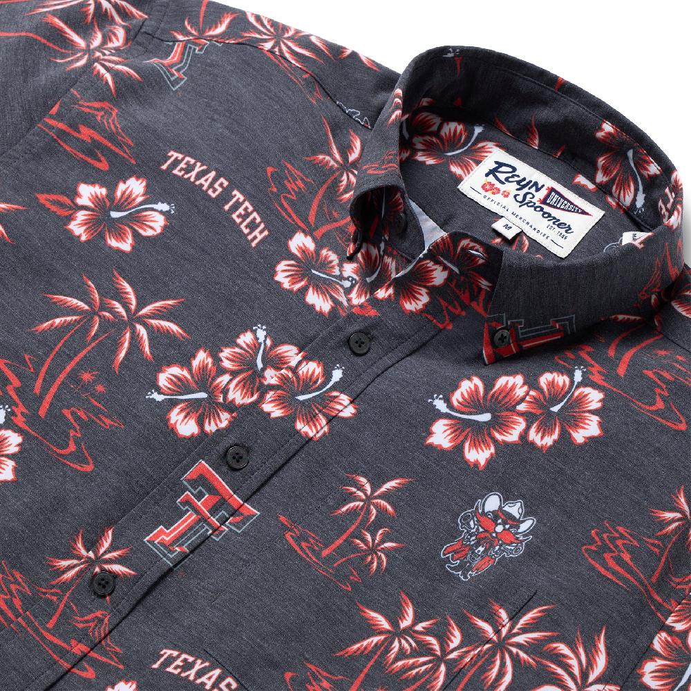 Reyn Spooner TEXAS TECH UNIVERSITY GAME DAY PERFORMANCE BUTTON FRONT