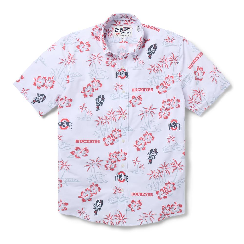 Reyn Spooner THE OHIO STATE UNIVERSITY KEKAI PERFORMANCE BUTTON FRONT