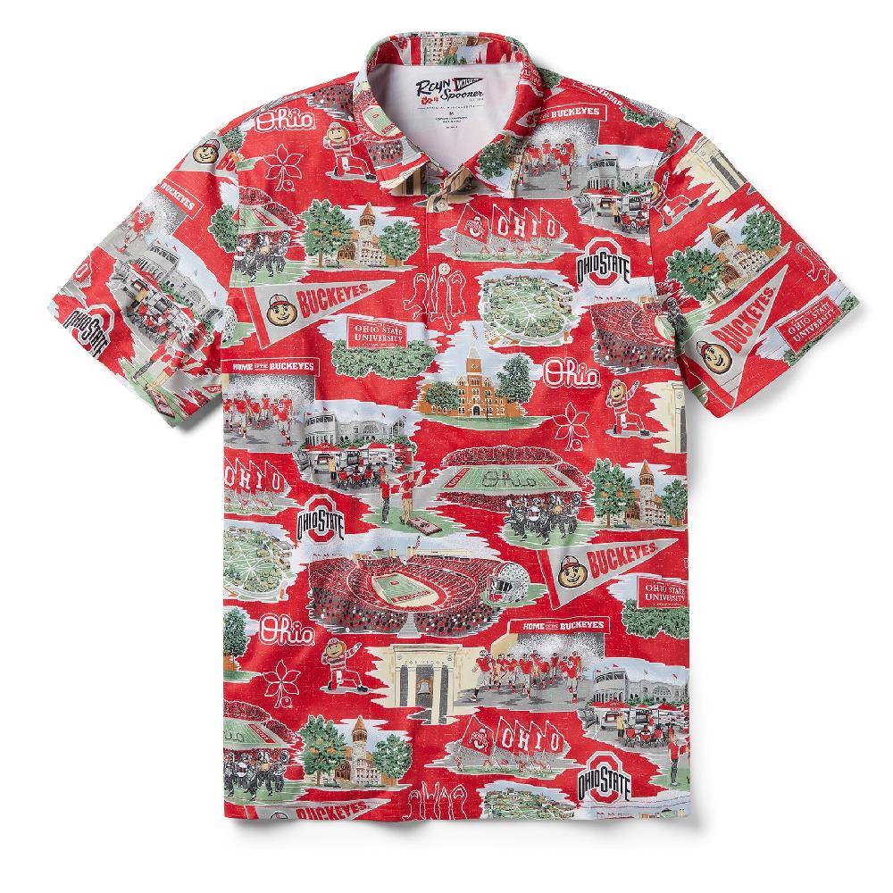 reyn spooner THE OHIO STATE UNIVERSITY SCENIC PERFORMANCE POLO
