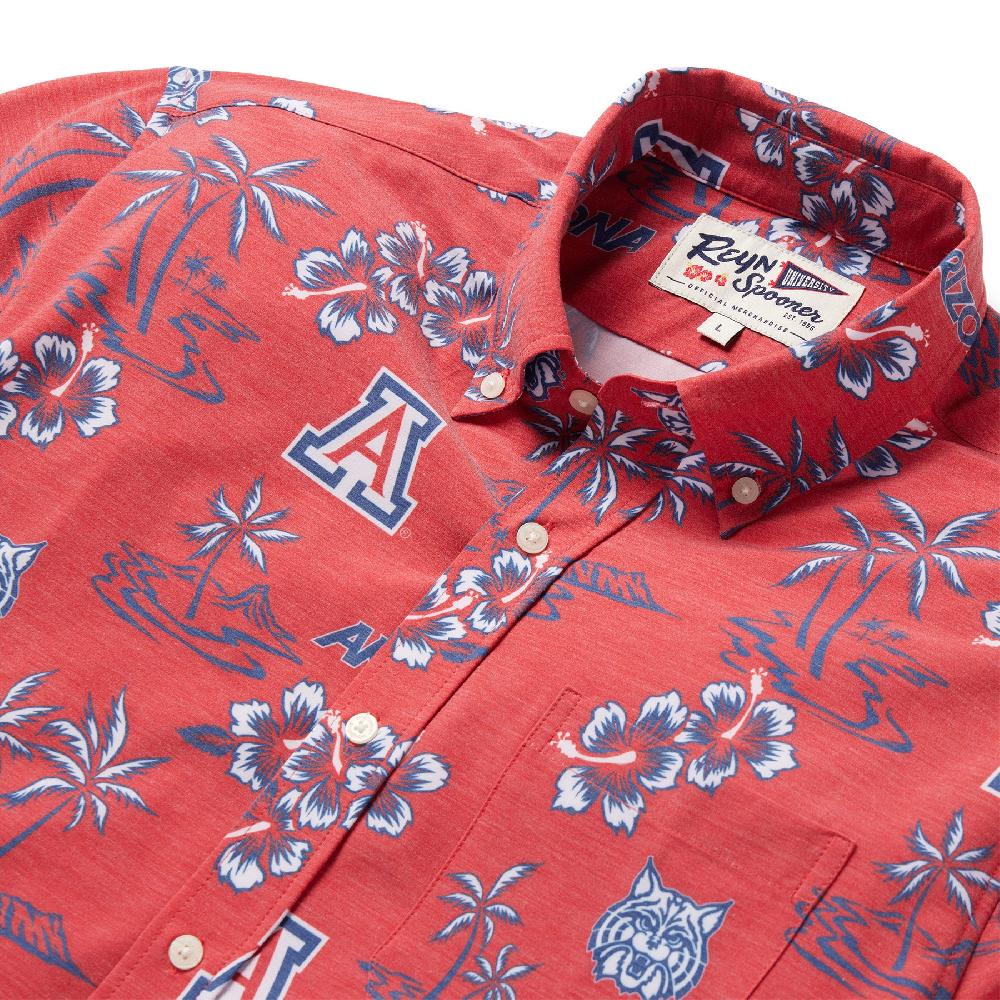 Reyn Spooner UNIVERSITY OF ARIZONA GAME DAY PERFORMANCE BUTTON FRONT