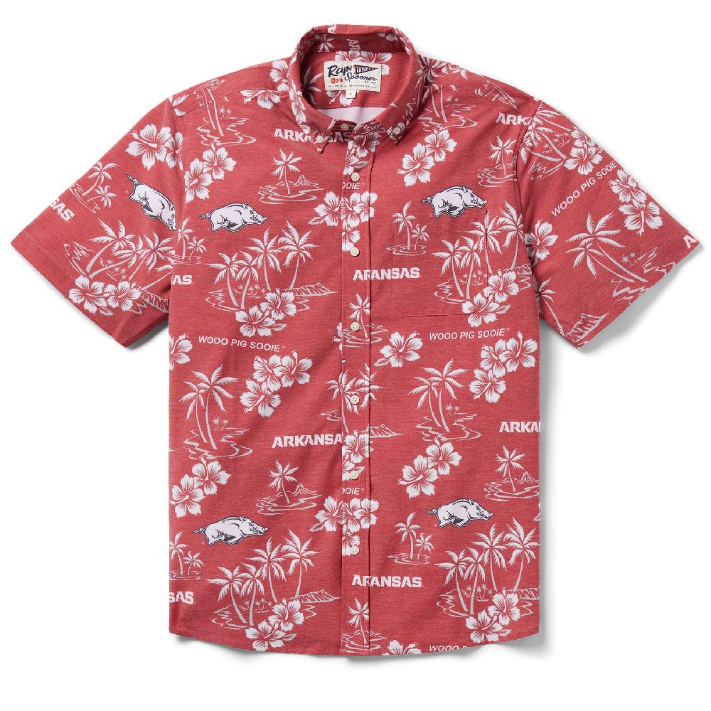 reyn spooner UNIVERSITY OF ARKANSAS GAME DAY PERFORMANCE BUTTON FRONT