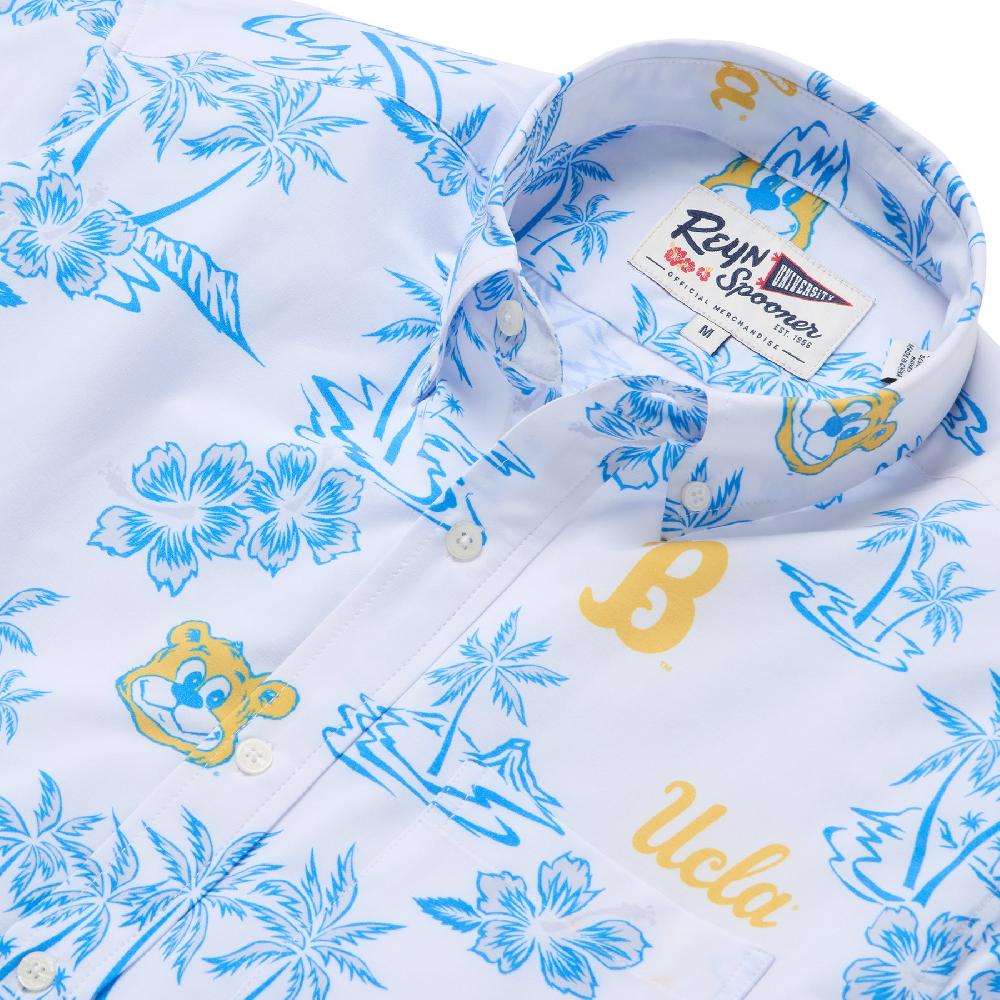 Reyn Spooner UNIVERSITY OF CALIFORNIA LOS ANGELES KEKAI PERFORMANCE BUTTON FRONT