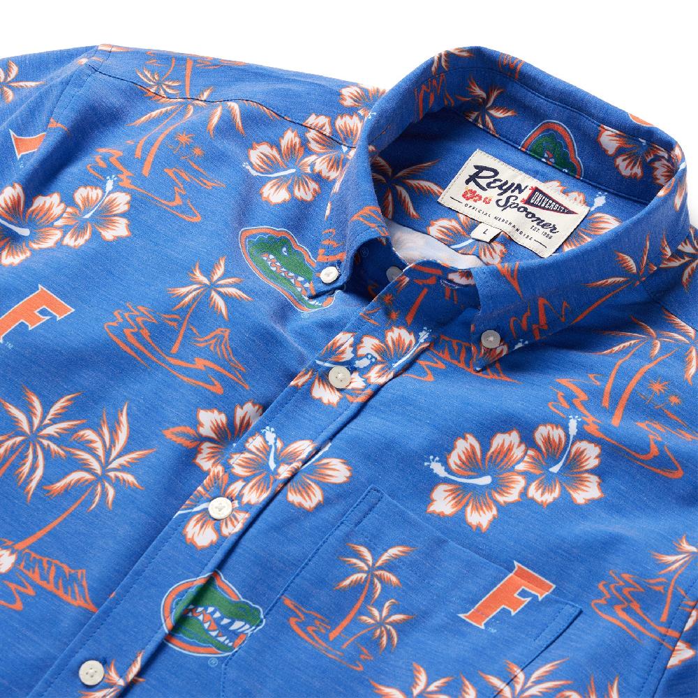 Reyn Spooner UNIVERSITY OF FLORIDA GAME DAY PERFORMANCE BUTTON FRONT