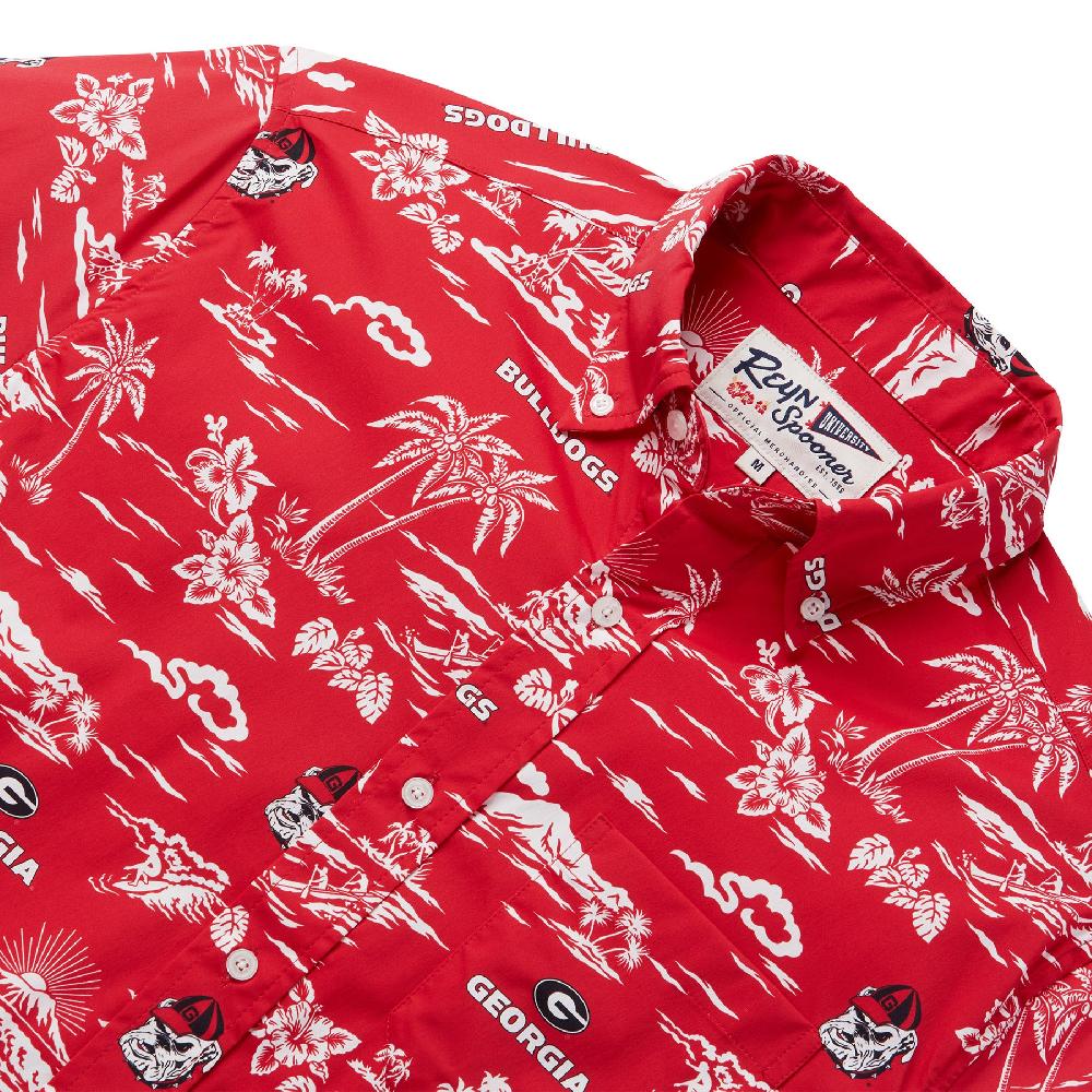 Reyn Spooner UNIVERSITY OF GEORGIA KEKAI PERFORMANCE BUTTON FRONT