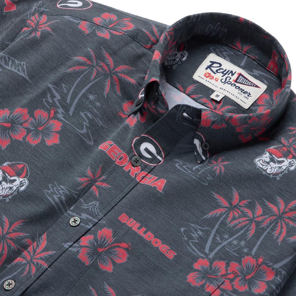 Reyn Spooner UNIVERSITY OF GEORGIA KEKAI PERFORMANCE BUTTON FRONT