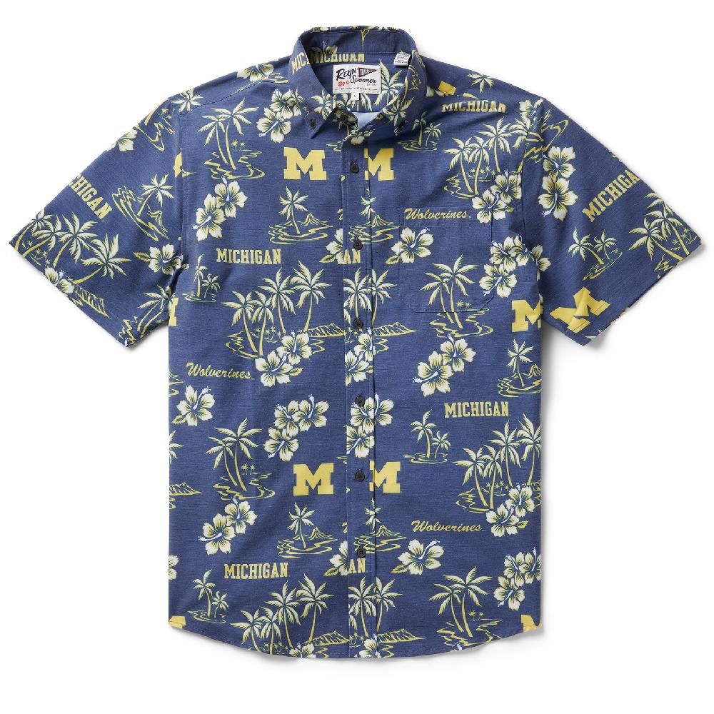 reyn spooner UNIVERSITY OF MICHIGAN GAME DAY PERFORMANCE BUTTON FRONT