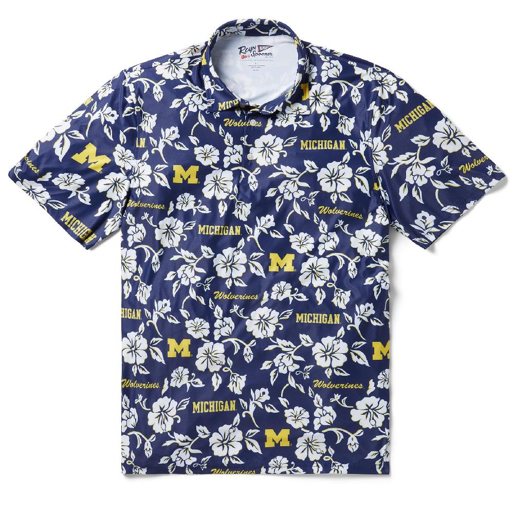 reyn spooner UNIVERSITY OF MICHIGAN GAME DAY PERFORMANCE POLO