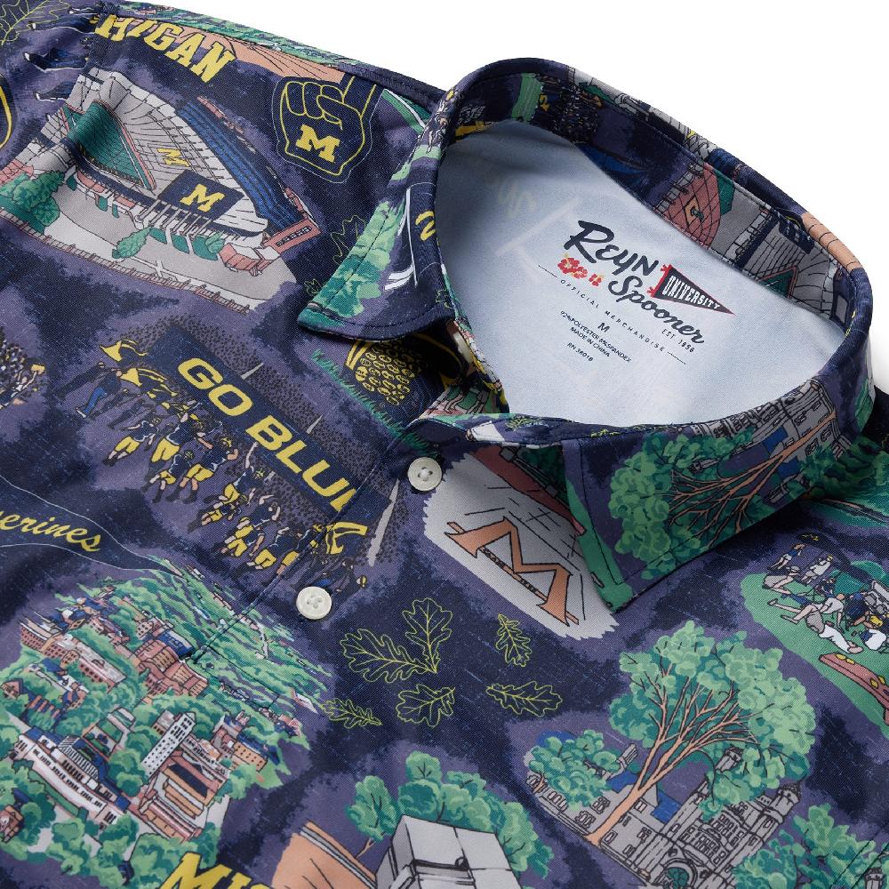 Reyn Spooner UNIVERSITY OF MICHIGAN SCENIC PERFORMANCE POLO