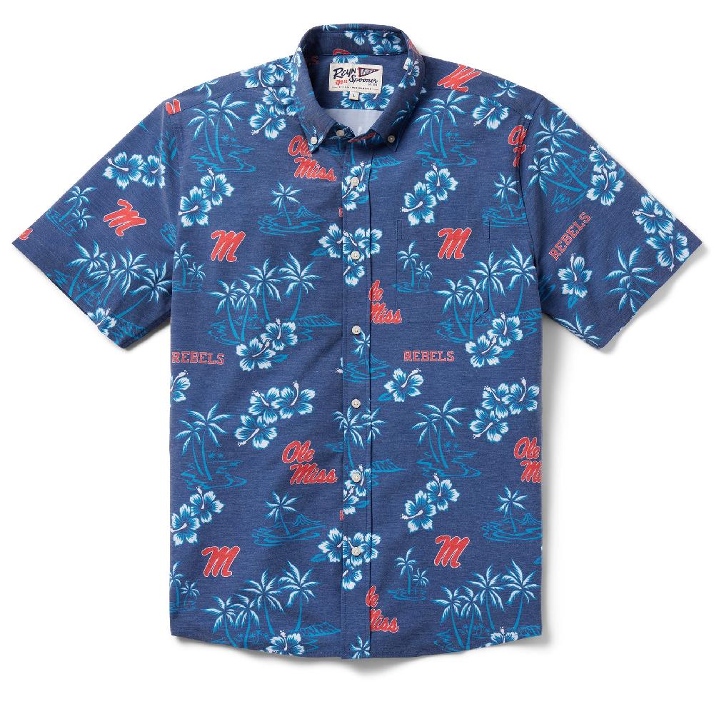 Reyn Spooner UNIVERSITY OF MISSISSIPPI GAME DAY PERFORMANCE BUTTON FRONT