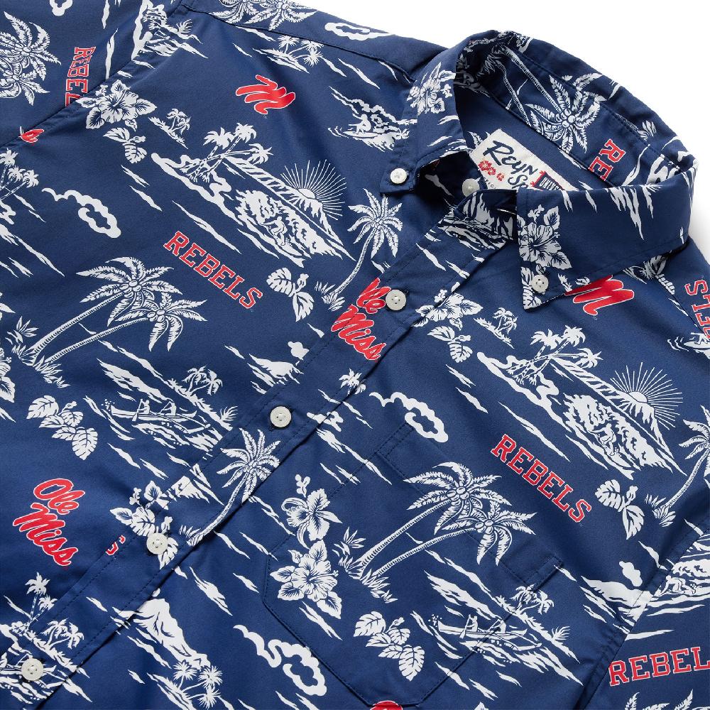 Reyn Spooner UNIVERSITY OF MISSISSIPPI KEKAI PERFORMANCE BUTTON FRONT