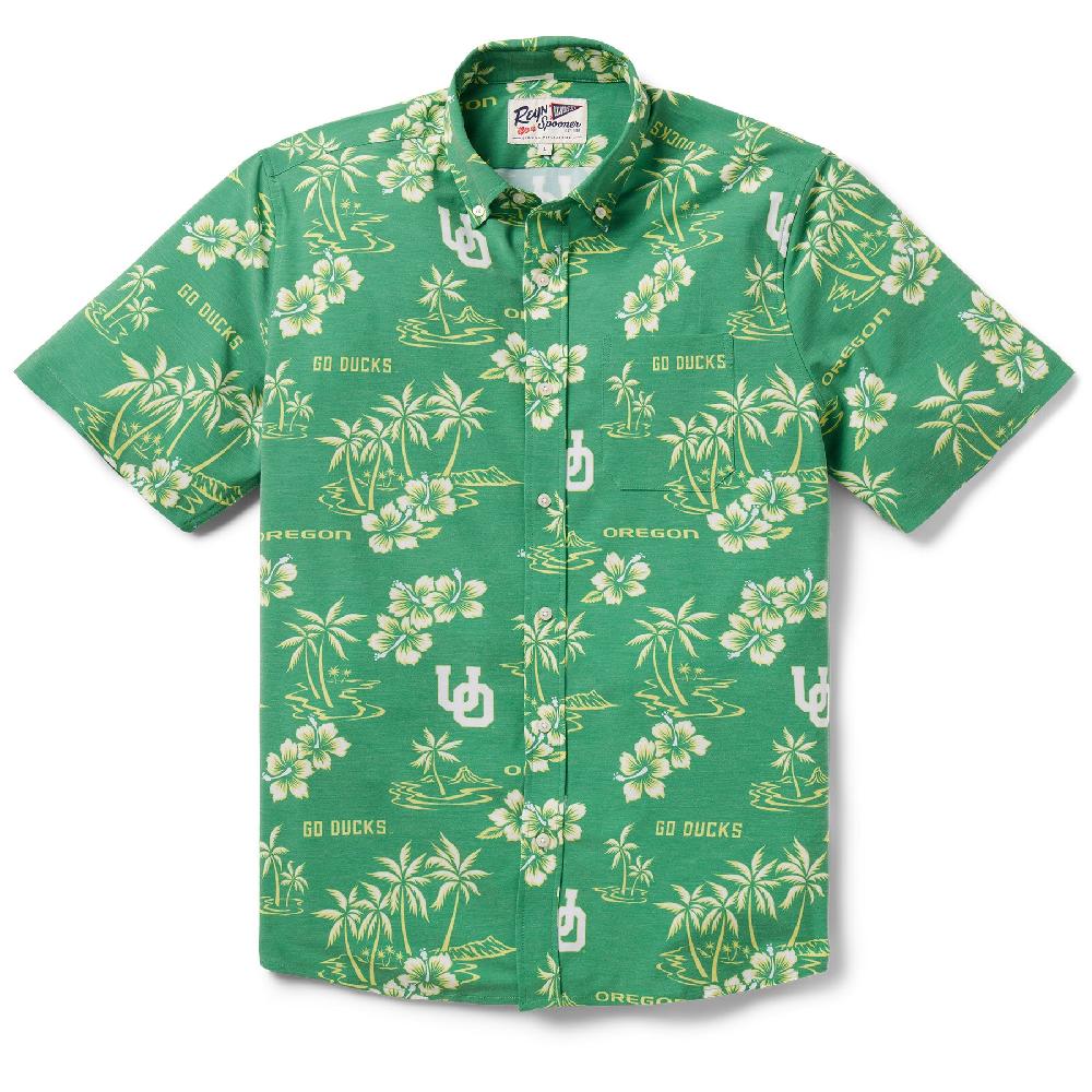 reyn spooner UNIVERSITY OF OREGON GAME DAY PERFORMANCE BUTTON FRONT