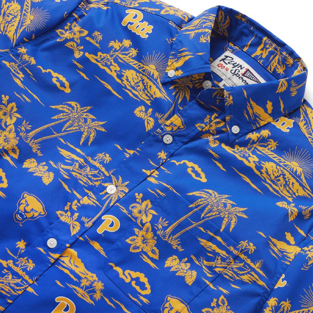 Reyn Spooner UNIVERSITY OF PITTSBURGH KEKAI PERFORMANCE BUTTON FRONT