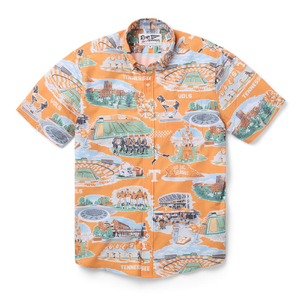 reyn spooner UNIVERSITY OF TENNESSEE SCENIC PERFORMANCE BUTTON FRONT