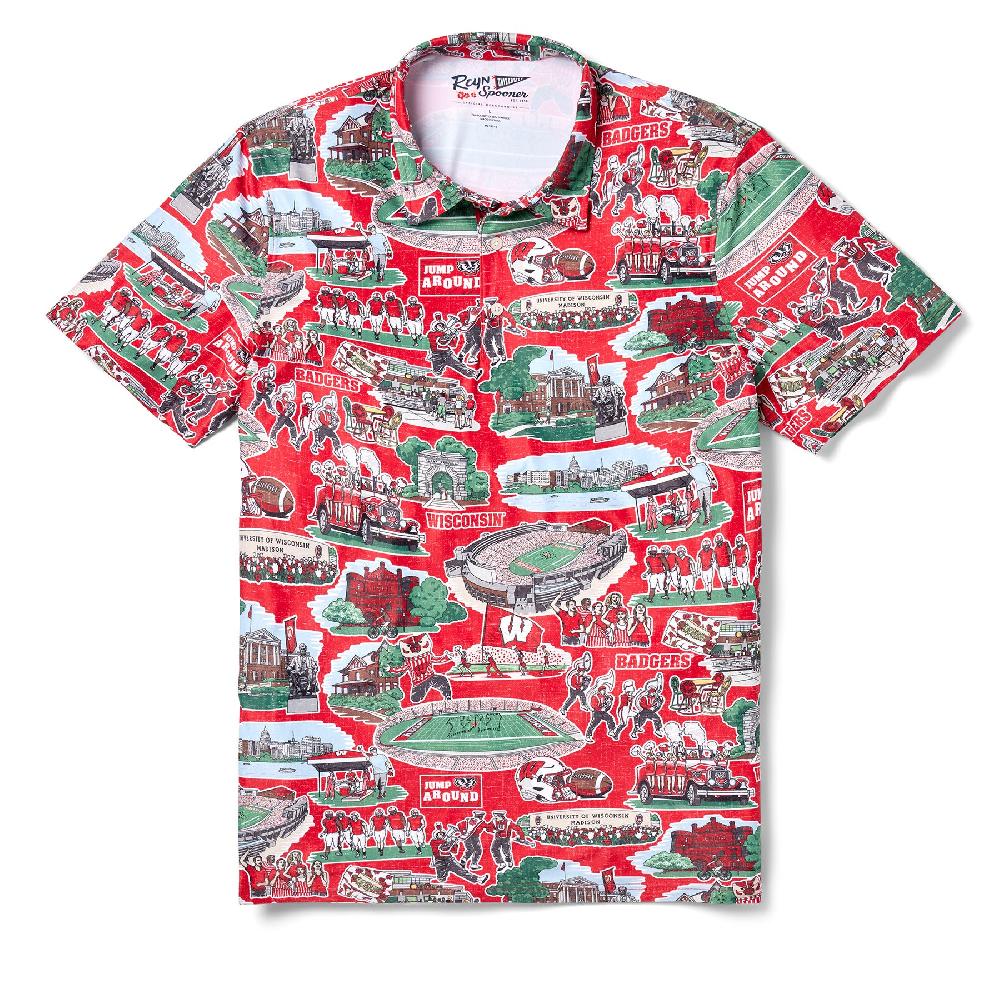 reyn spooner UNIVERSITY OF WISCONSIN SCENIC PERFORMANCE POLO