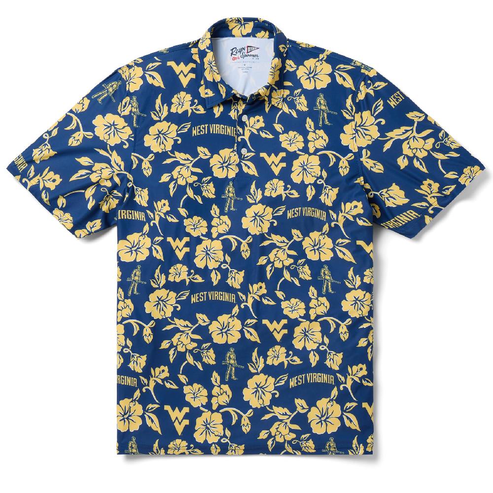 Reyn Spooner WEST VIRGINIA UNIVERSITY GAME DAY PERFORMANCE POLO