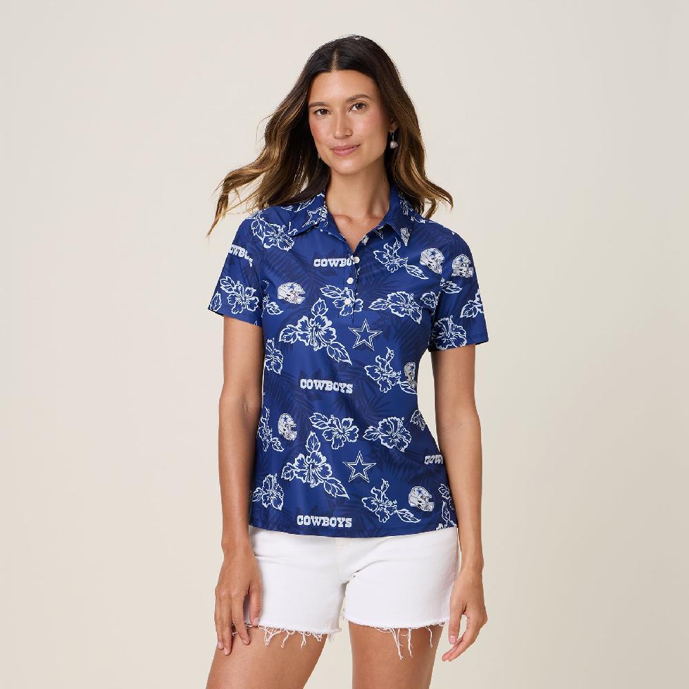 reyn spooner WOMEN'S DALLAS COWBOYS GAME DAY PERFORMANCE POLO