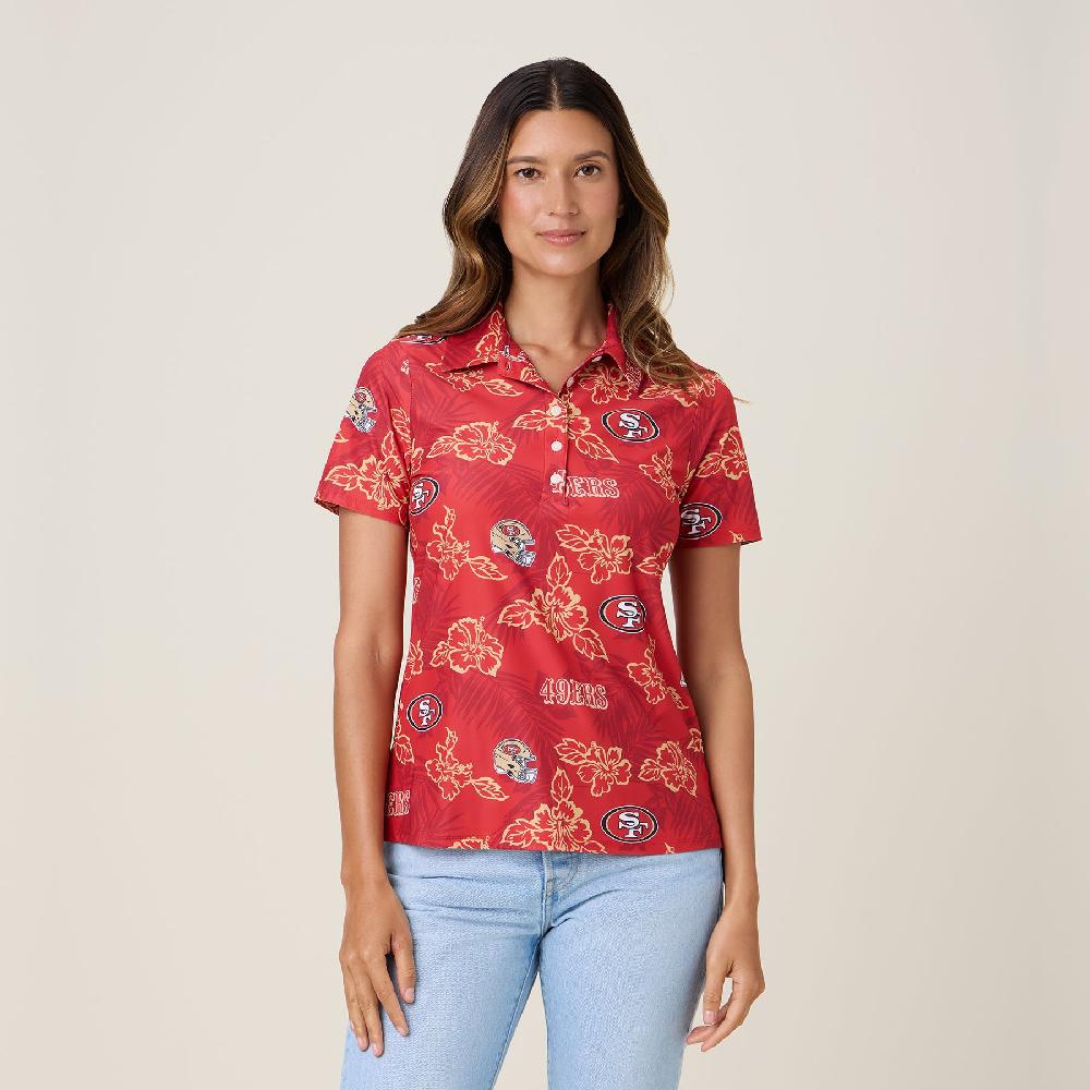 reyn spooner WOMEN'S SAN FRANCISCO 49ERS GAME DAY PERFORMANCE POLO