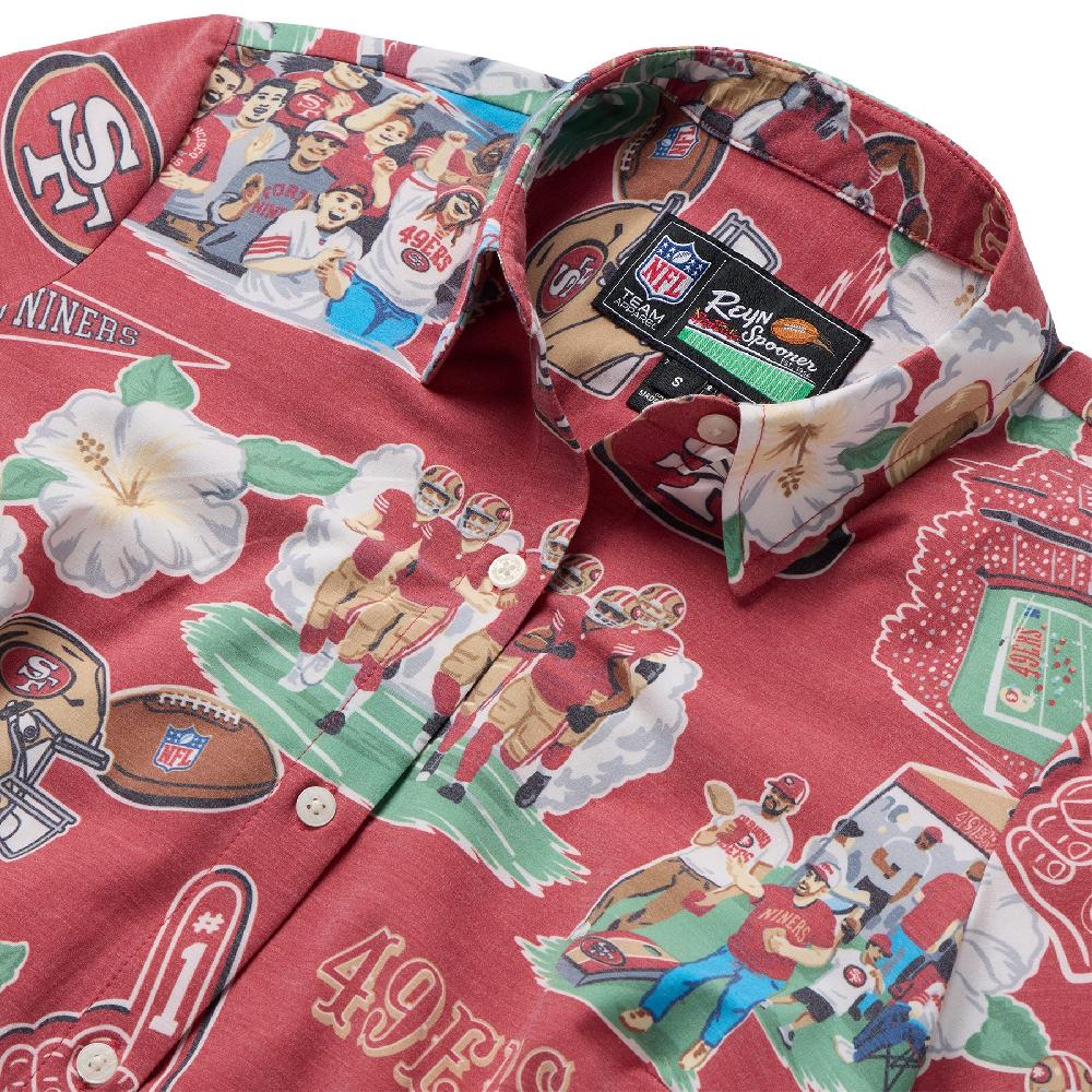 Reyn Spooner WOMEN'S SAN FRANCISCO 49ERS SCENIC PERFORMANCE BUTTON FRONT