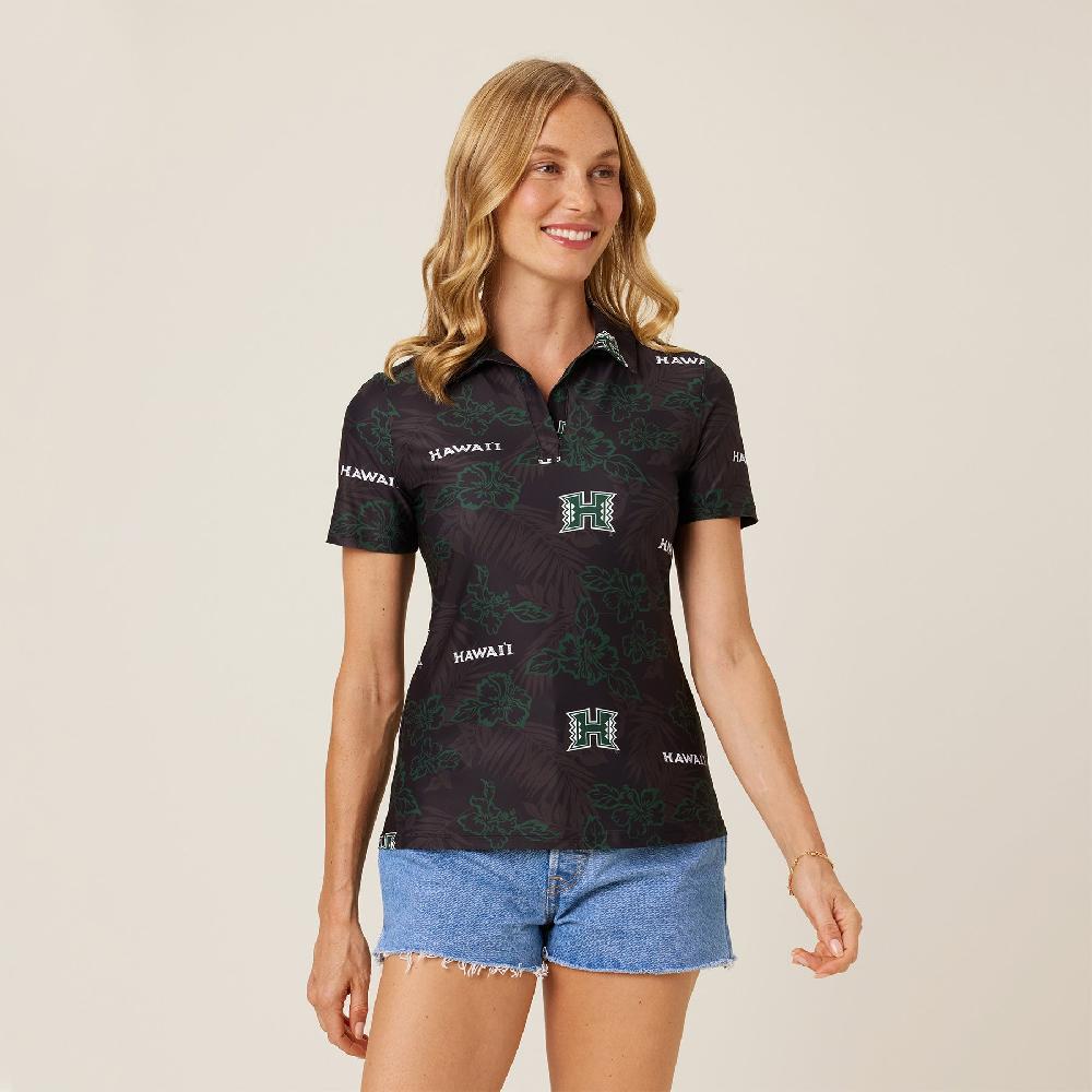 reyn spooner WOMEN'S UNIVERSITY OF HAWAI'I GAME DAY PERFORMANCE POLO
