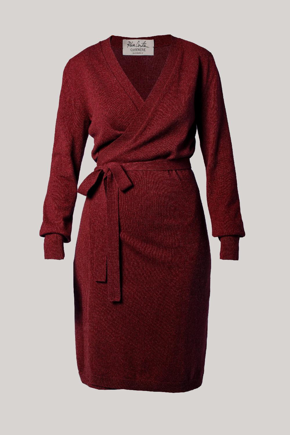 rhea costa Amani V-Neck Wrap Midi Dress In Cuir De Russie