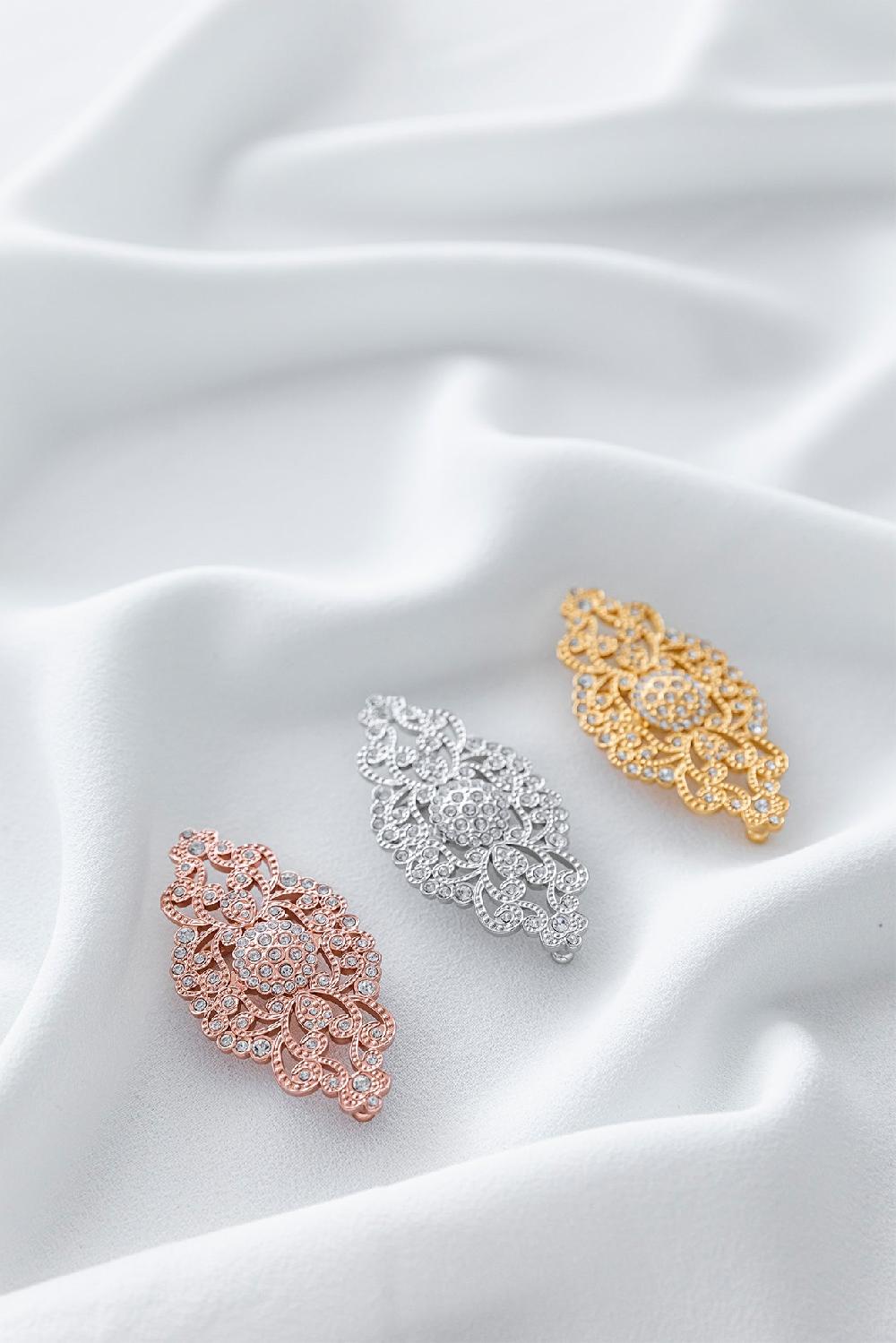 Rhea Costa Baroque Saffiano Black Leather Waist Belt With Rose-Gold Buckle